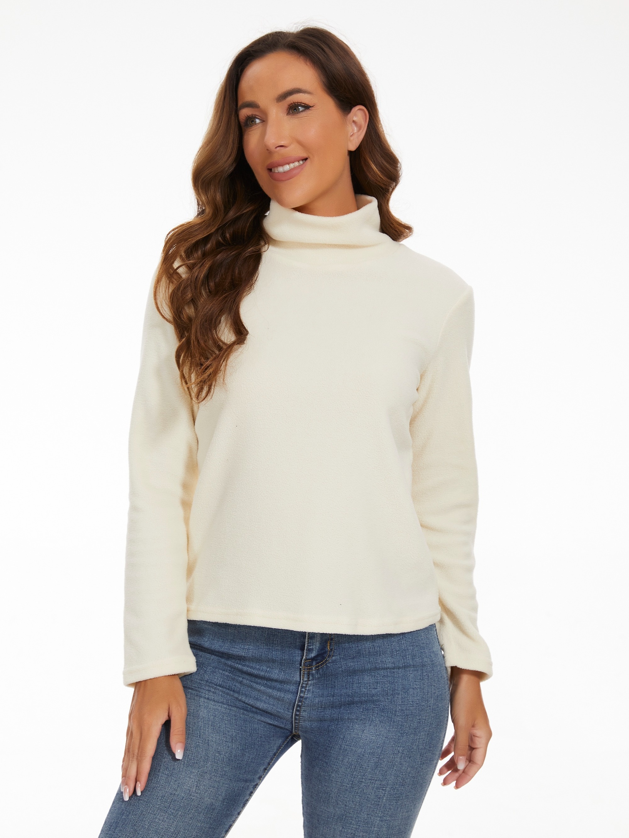 Girls Turtleneck Sweater - Temu Canada