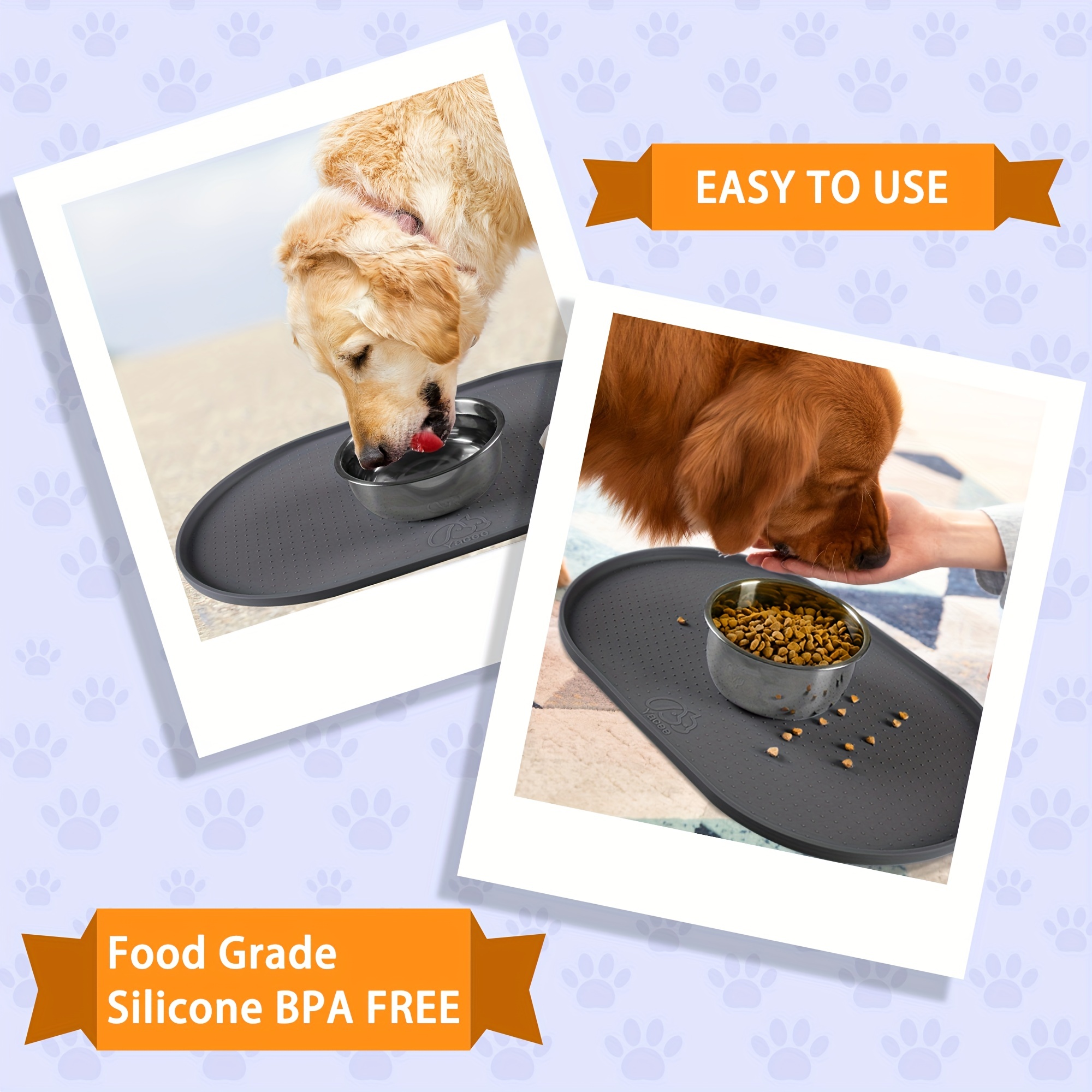 Keep Your Floor Clean & Dry With This Large Silicone Dog Food Mat - Easy To  Clean In Dishwasher! - Temu