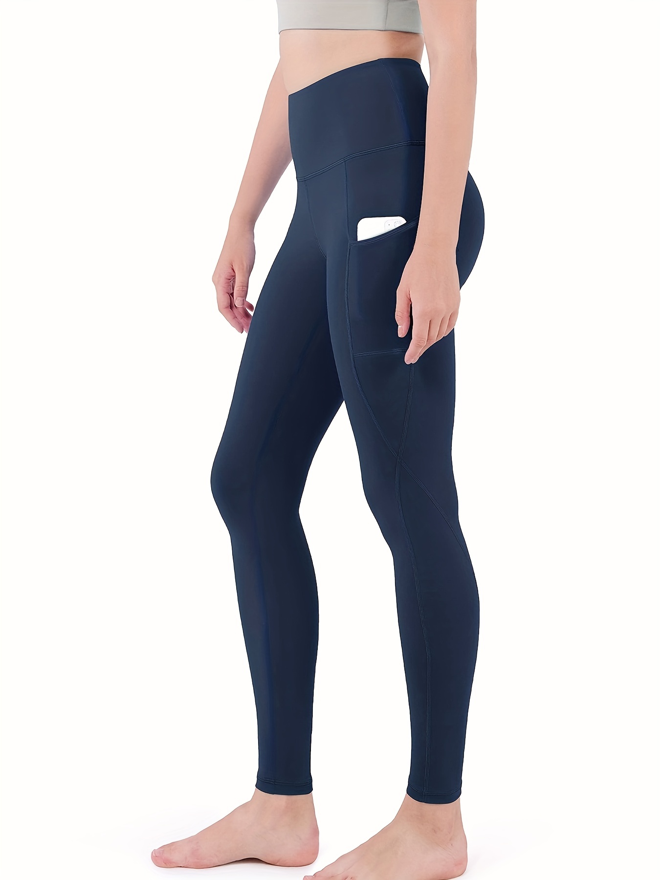 MAWCLOS Ladies Workout Pant High Waist Leggings With Pockets Yoga