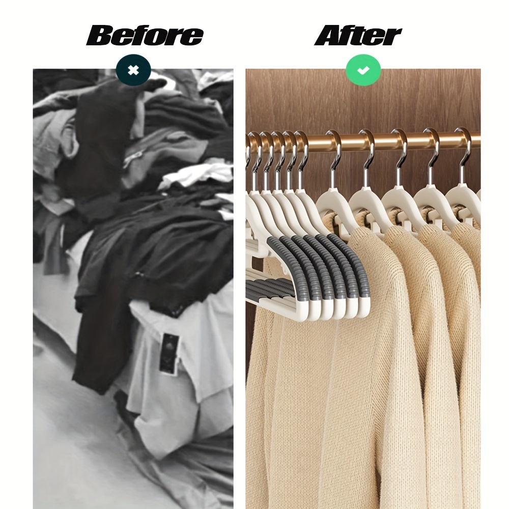 Plastic Clothes Hangers With Anti slip Rubber Non slip - Temu
