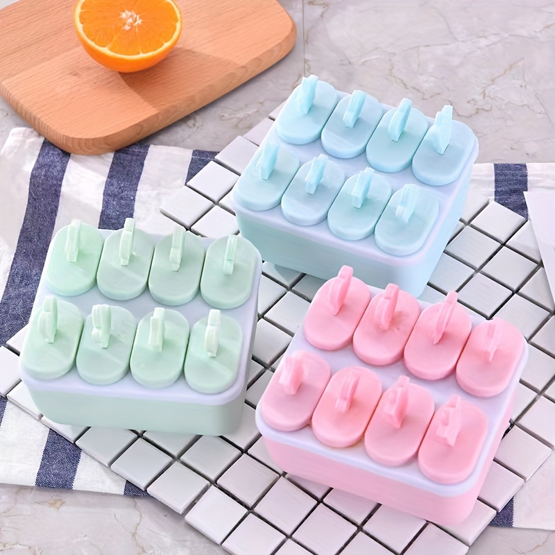 2 Pack Popsicle Molds Sets, Reusable Ice Pop Molds Trays, Durable DIY  Popsicles Tray Holders