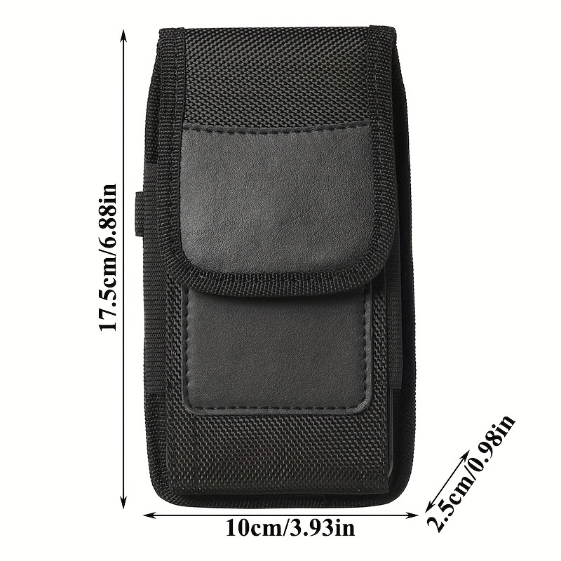 1pc Men's Waist Bag, Nylon Cell Phone Belt Clip, Wallet Card Holder Case