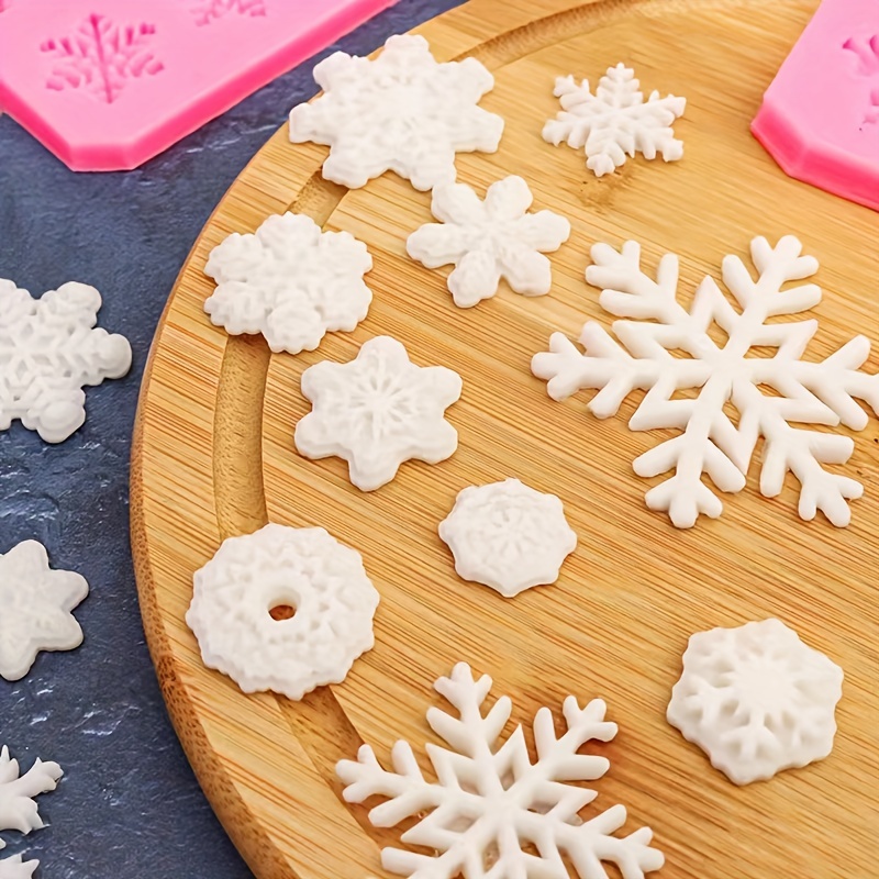 Snowflake Fondant Mold 3d Silicone Mold Candy Mold Chocolate - Temu