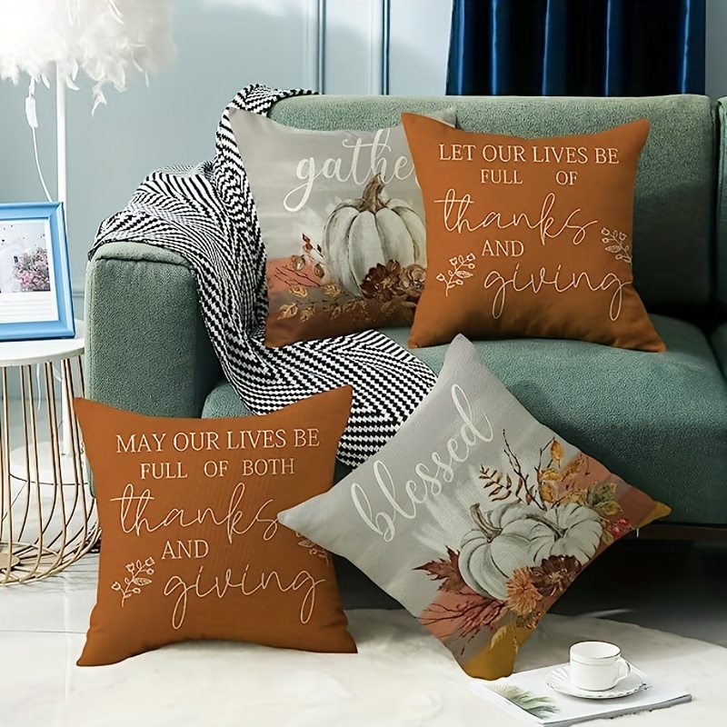 Throw Pillow Covers Set of 4 Decorative 20x20 Inch for Sofa Couch