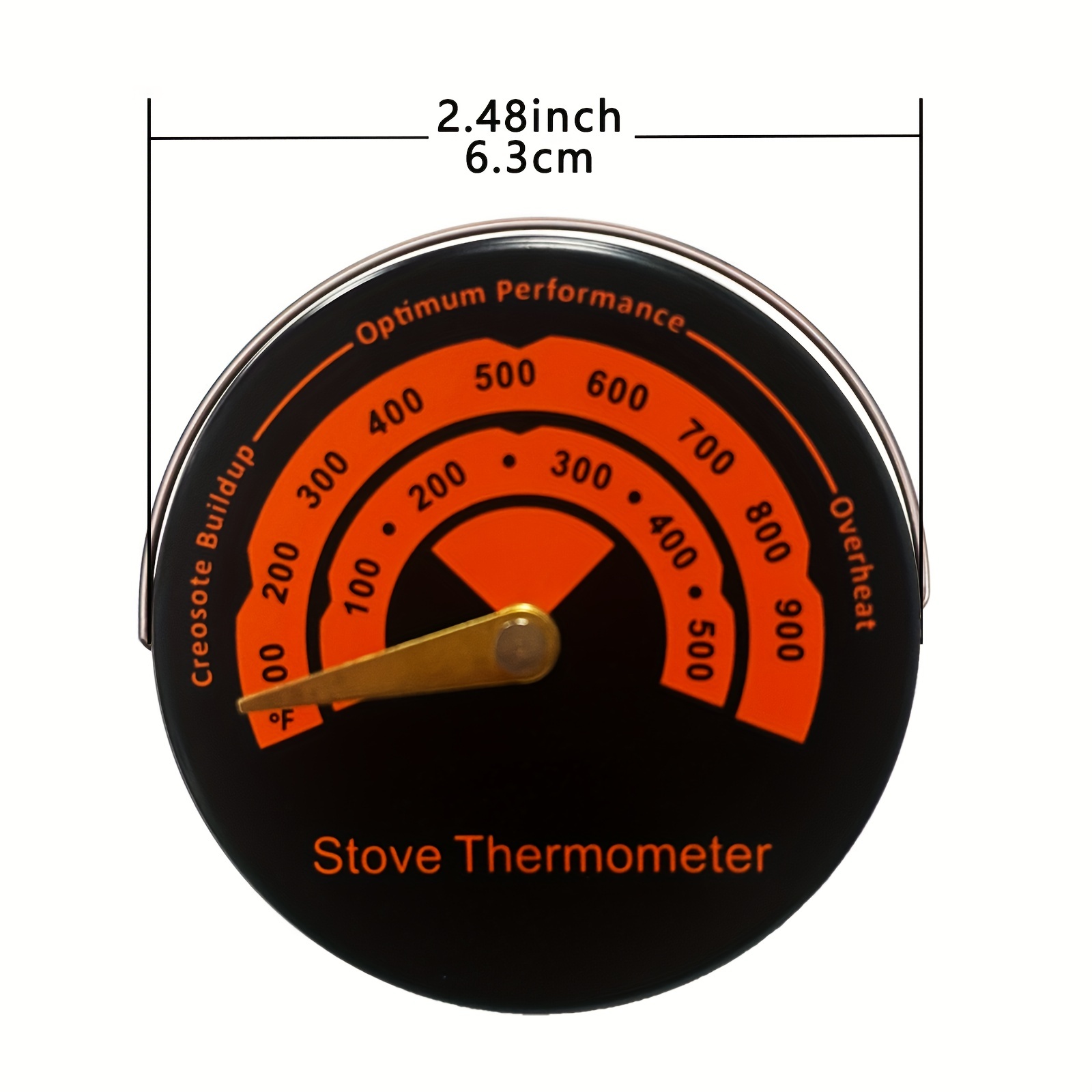 Magnétique Poêle à bois Tuyau Thermomètre Cheminée Température Jauge