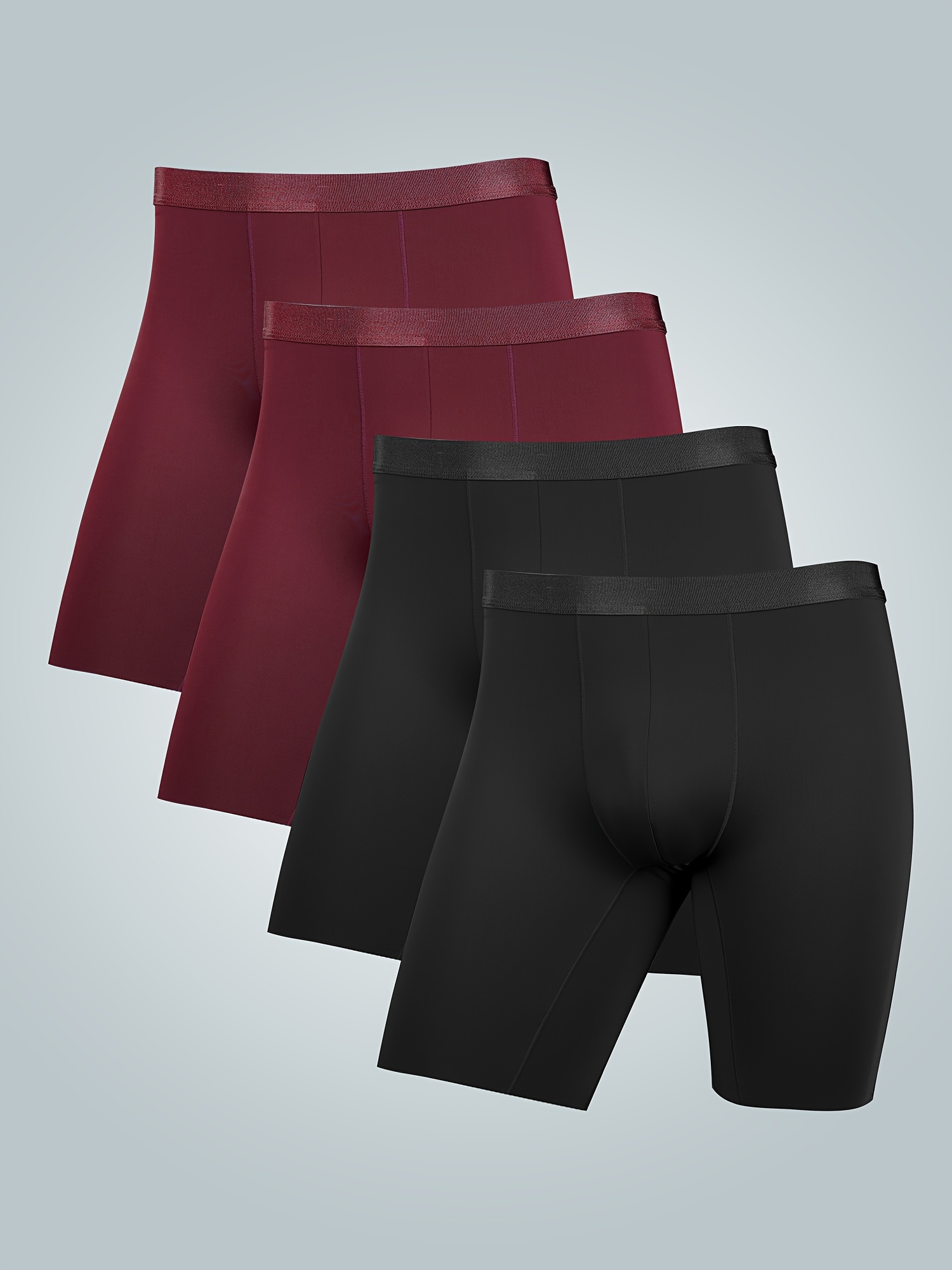 Men's Ice Silk Cool Long Boxer Briefs Shorts Quick drying - Temu