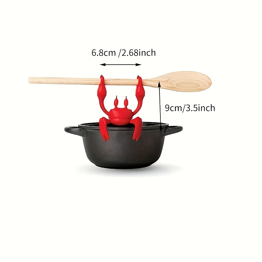 OTOTO Red the Crab Silicone Utensil Rest - Kitchen Gifts, Silicone Spoon  Rest for Stove Top