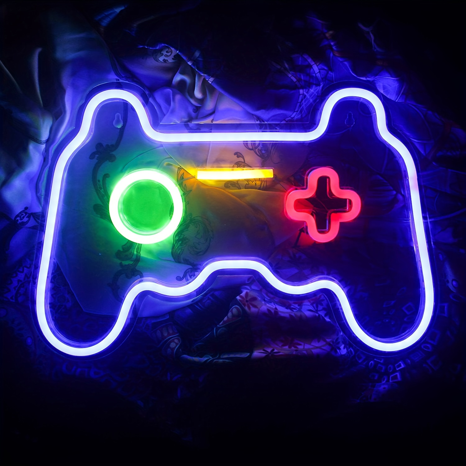 Backboard Game Console Neon Light For Wall Decoration Usb - Temu