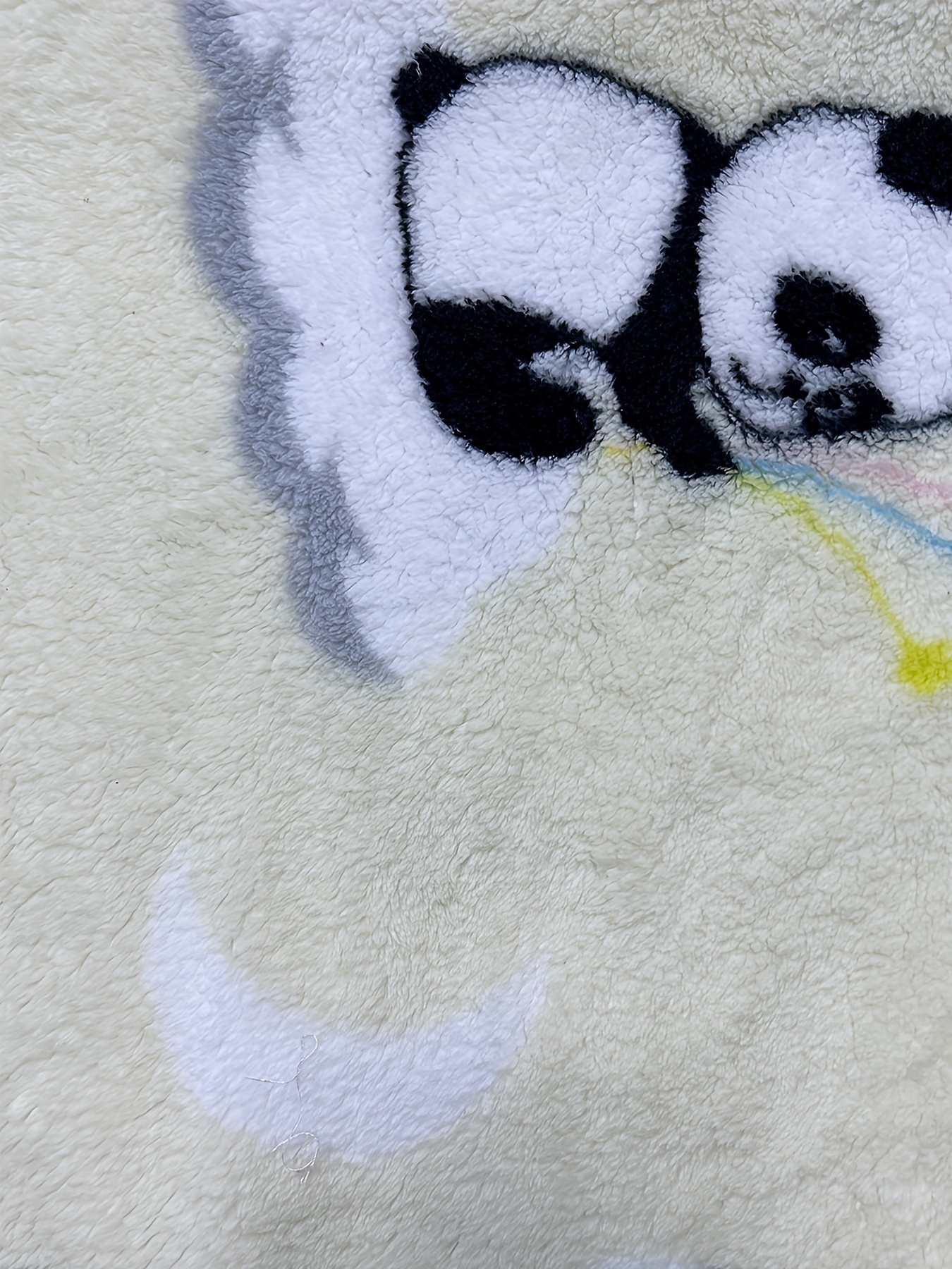 Panda Pattern Flannel Fleece Oversized Sherpa Hooded Wearable Blanket