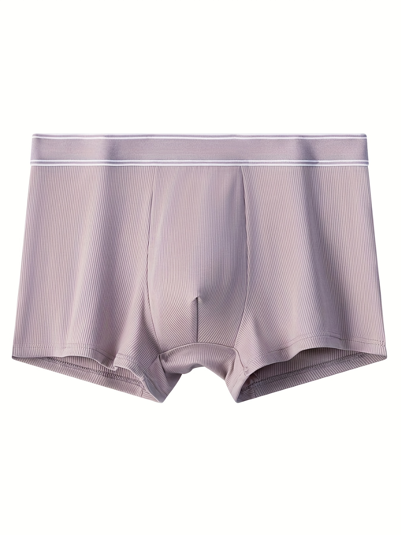 Men's Underwear Casual Plain Color Boxer Briefs Breathable - Temu
