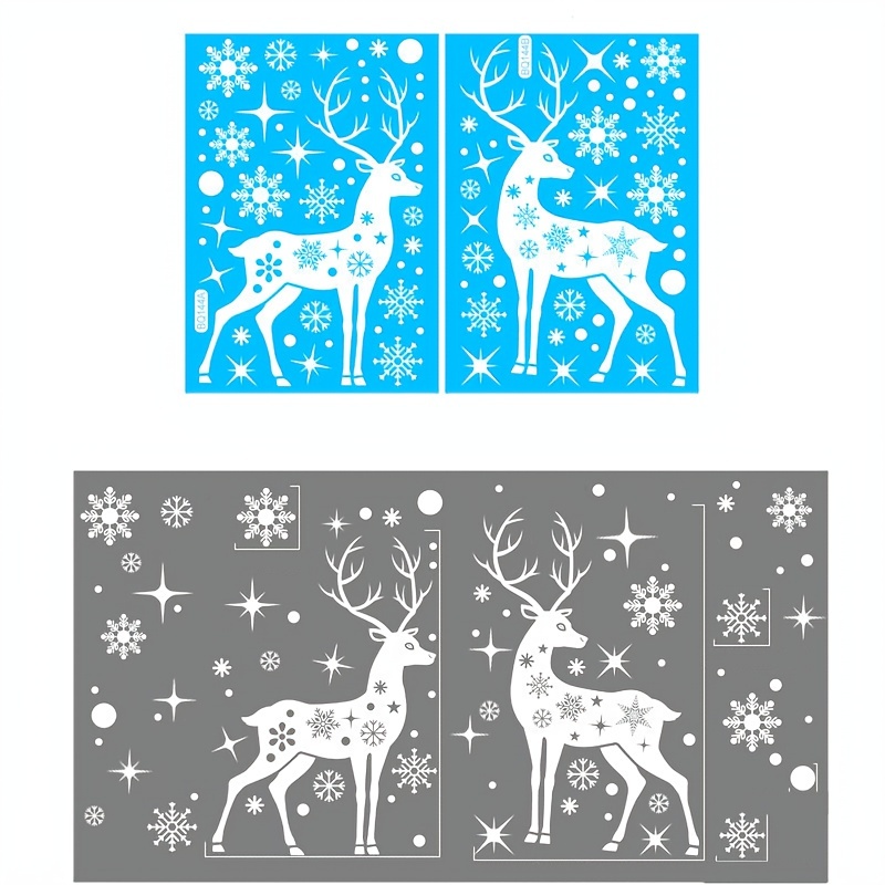 Christmas Decorations Snow Stickers No Glue Glass Window - Temu Austria