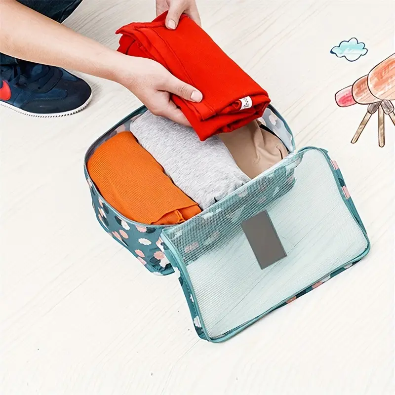 Leopard Travel Packaging Cubes Multifunctional Luggage Bag - Temu