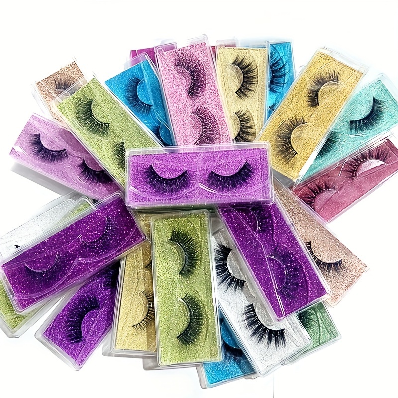 

10/ 20/30/40 Pairs 3d False Eyelashes, Different Style Fluffy Thick Curling False Lashes