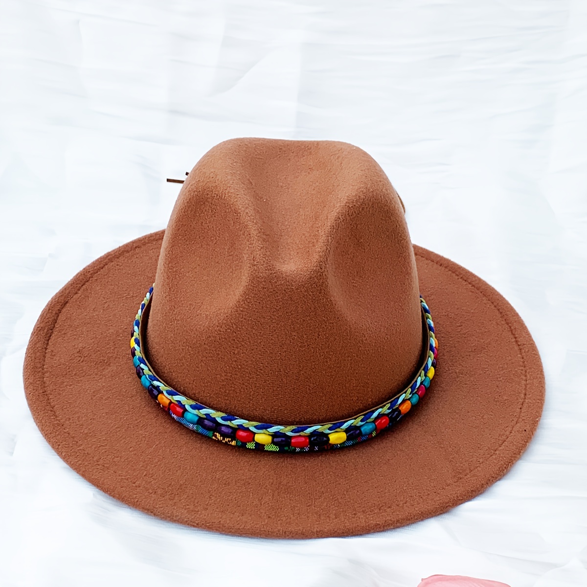 Wide Beaded Brim Hat