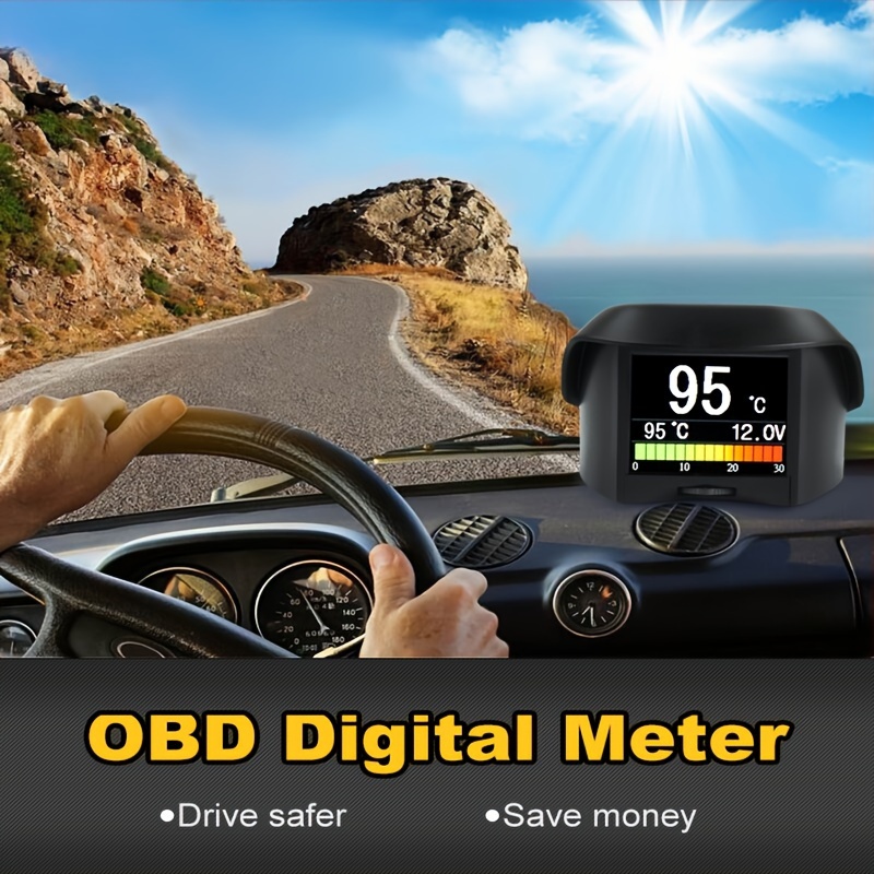 Auto Hud Display On-Board Computer Fuel Mileage Alarms Electronic  Accessories