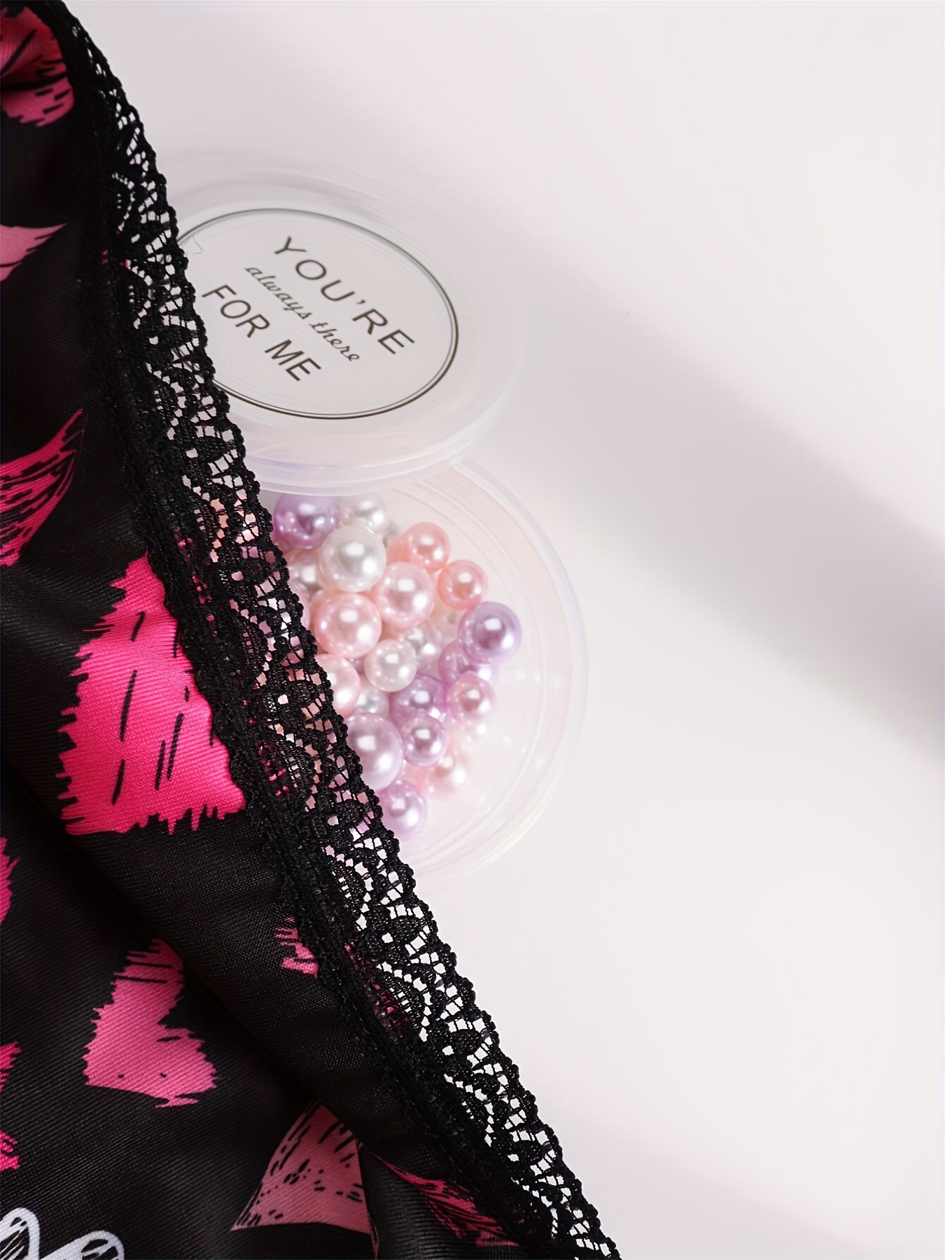 Floral Heart Print Thongs Cute Comfy Lace Trim Intimates - Temu