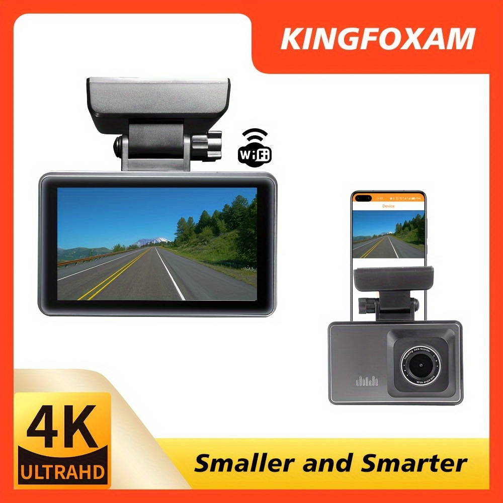 Cámara de coche 2.5K UHD Dash Cam, cámara WiFi para tablero de automóviles,  cámara frontal para automóviles con visión súper nocturna, WDR, gran