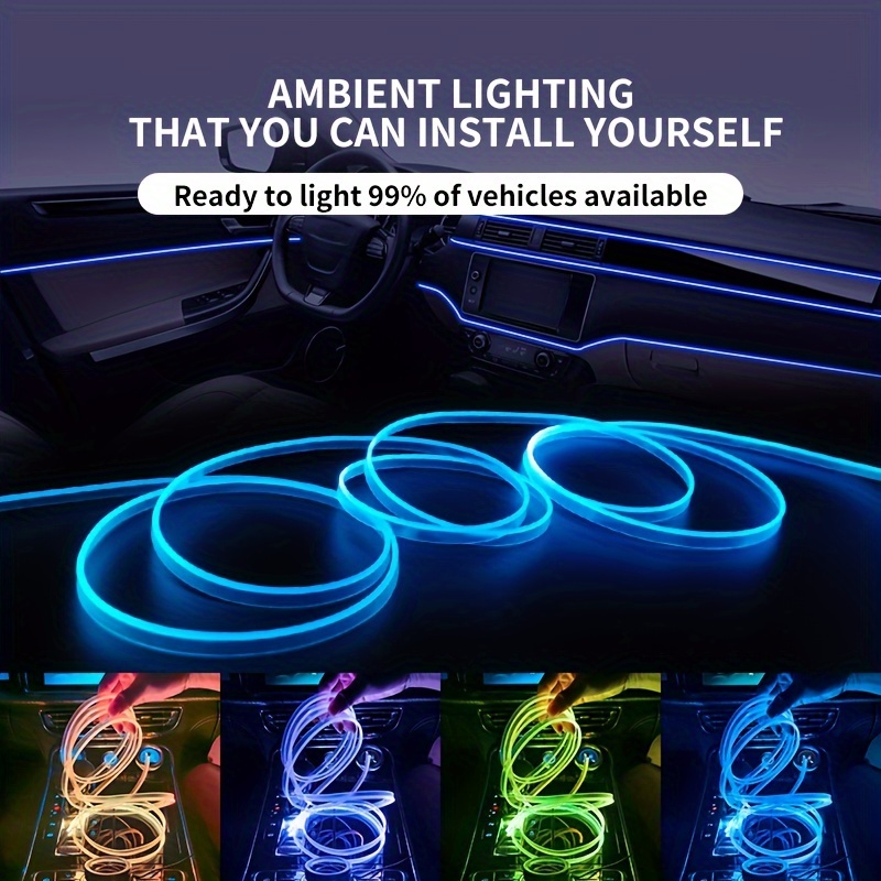 Neon Car Lights Center Console Dashboard Light Ambient Light For
