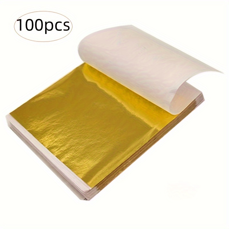 value pack 100pcs golden foil diy art craft paper diy scrapbook craft home decoration