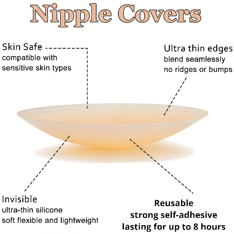 Invisible Silicone Nipple Stickers Seamless Adhesive Anti - Temu