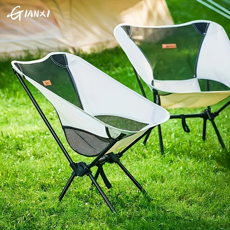 Silla plegable para campamento, silla de campamento plegable portátil para  exteriores, playa, pesca, picnic, silla deportiva con portavasos, asiento