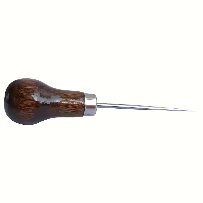 Wooden Handle Gourd Awl Scratch Awl Suitable For Leather - Temu