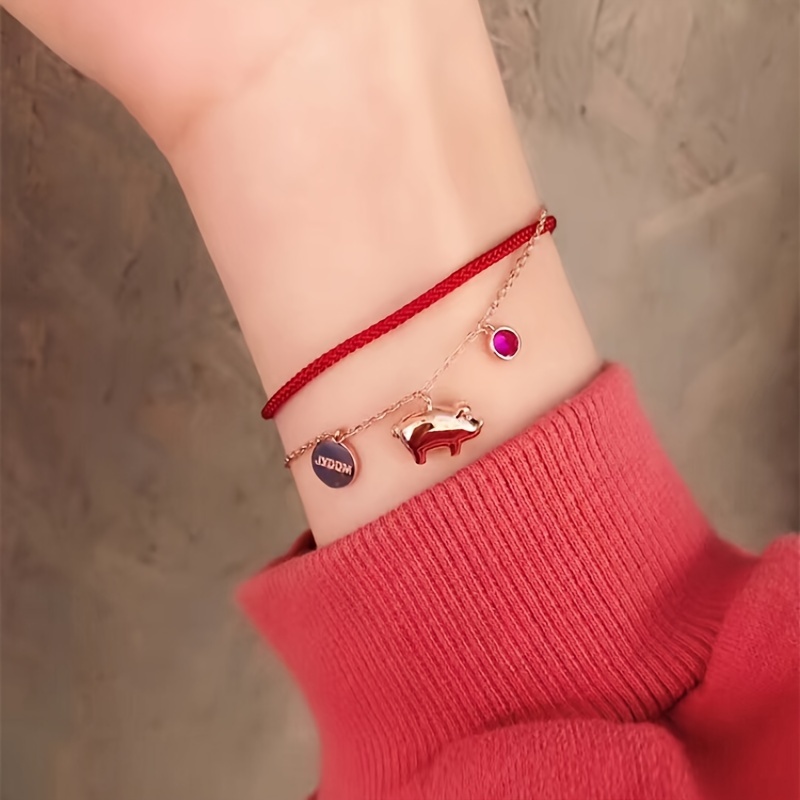 Year of the on sale pig red bracelet