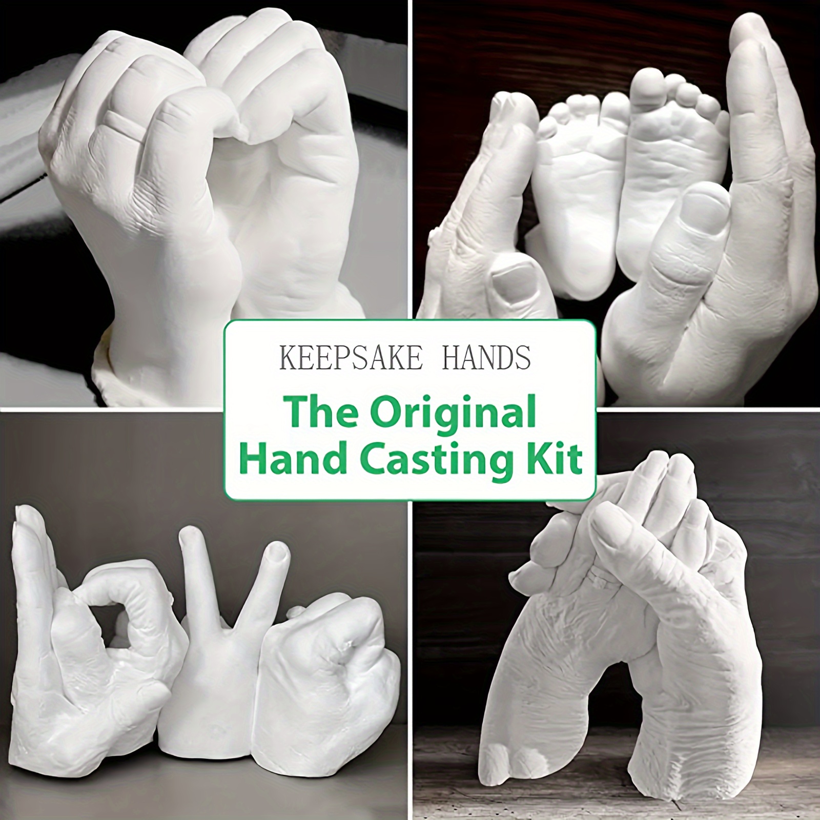 3d Hand Mold Powder Diy Cloning Powder Couple Hand - Temu
