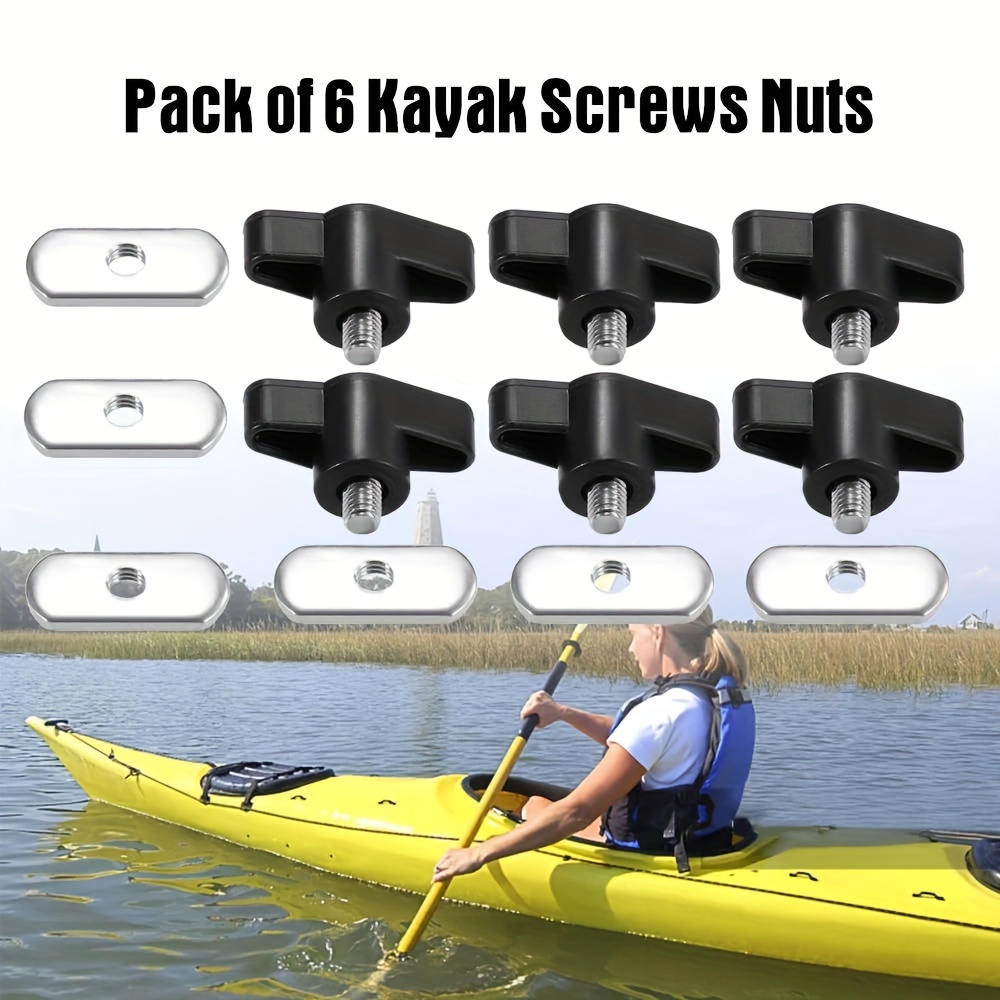 6 Sets Kayak Screws Nuts Hardware For Rail Canoe Kayak Track Mounting  System Fishing Boat Accessories, Today's Best Daily Deals