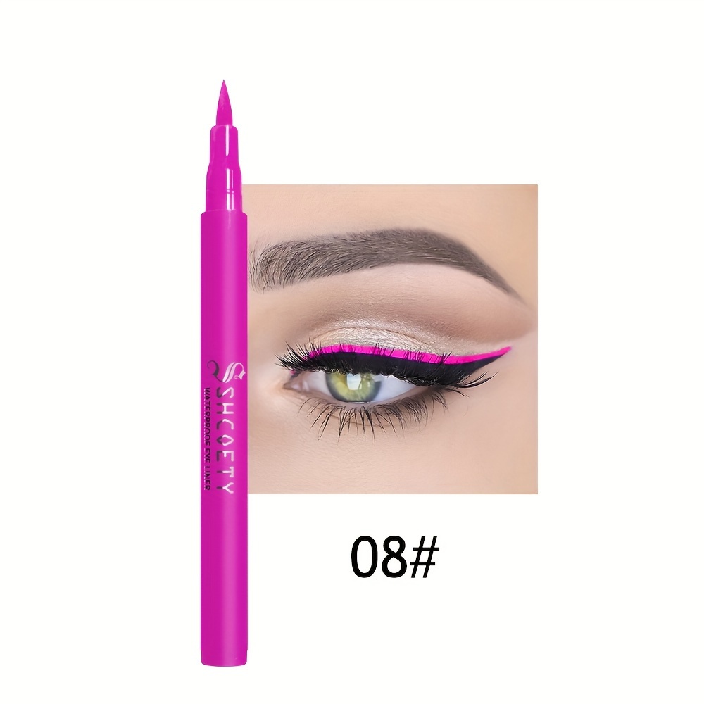 16 Colors Waterproof Glitter Metallic Liquid Eyeliner Pencil - Temu
