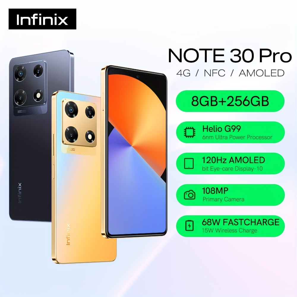 (New&Unlocked) Infinix Note 30 Pro 8GB+256GB BLACK Dual SIM Android Mobile  Phone