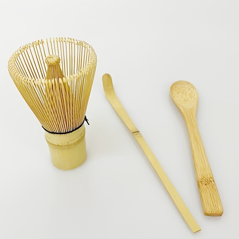  BambooWorx Juego de batidor de matcha, batidor matcha (Chasen),  cuchara tradicional (chashaku), cuchara de té. El juego perfecto para  preparar una taza de té matcha, hecho a mano con bambú 100% 