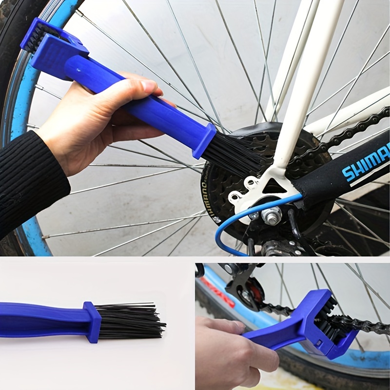 Motorcycle chain cleaning machine kit brush gear cleaning tool for