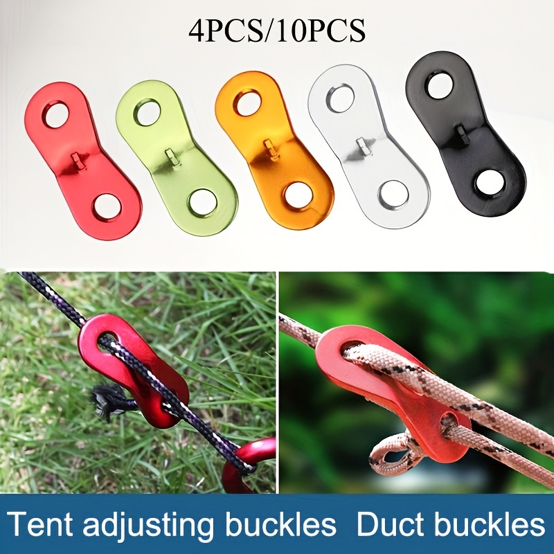 4pcs 10pcs Outdoor Aluminum Alloy Guyline Cord Adjuster Tent Tensioners Rope  Adjuster Wind Rope Buckle Fastener For Camping Hiking Picnic Outdoor  Activities Tent Accessories, High-quality & Affordable