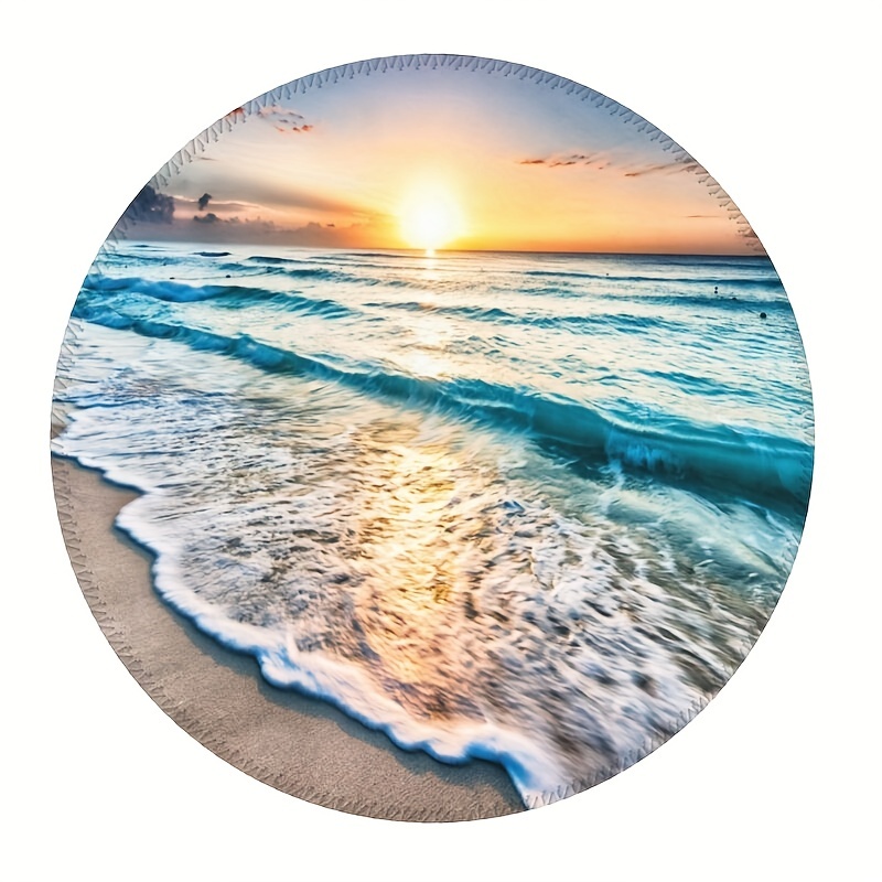 Tropical Beach View Mouse Pad Non-slip Base