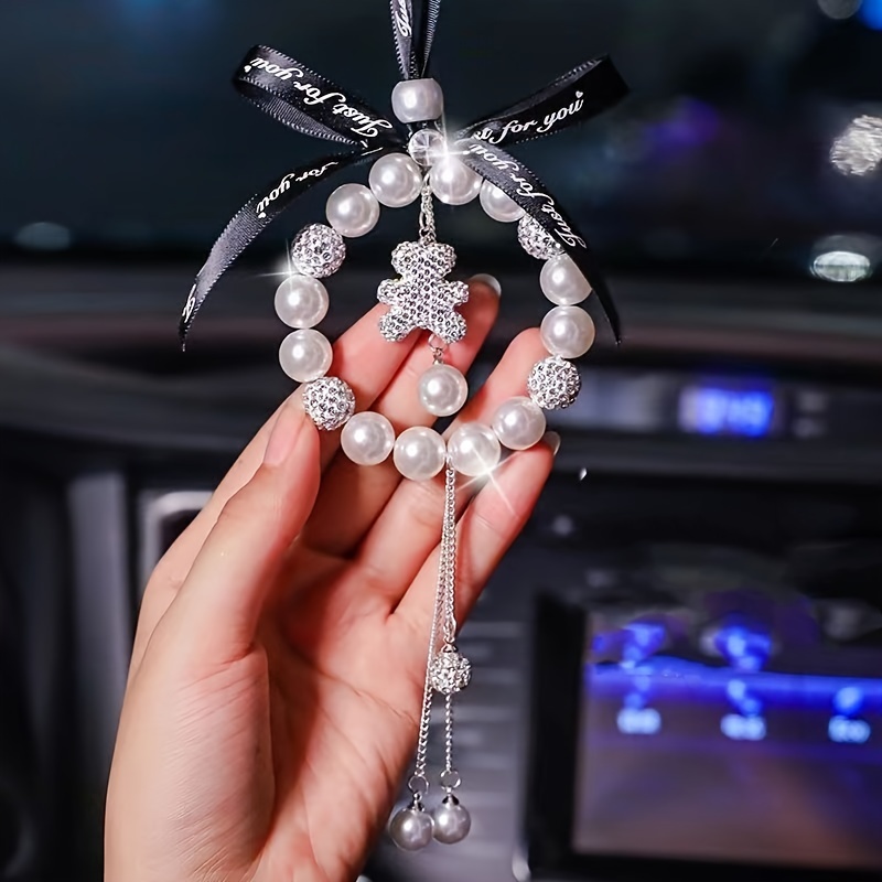 Künstlicher Diamant Perle Auto Anhänger Kreative Niedliche - Temu