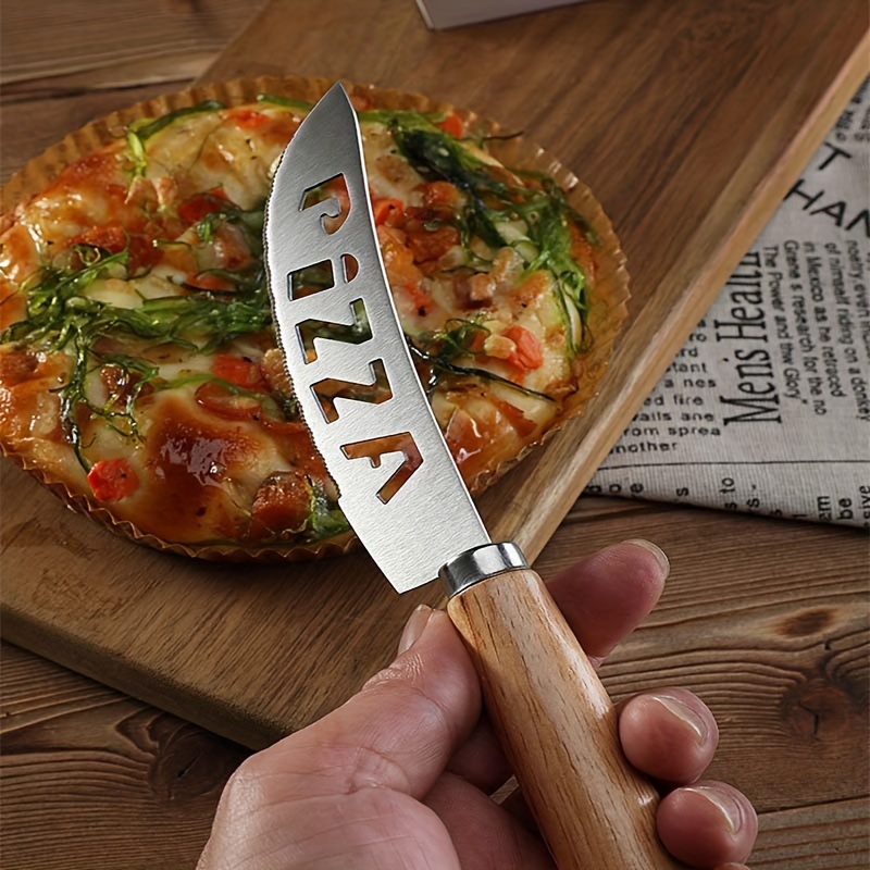 Pizza Slicer Oak Handle Cheese Cutter Pizza Cutter Pizza - Temu