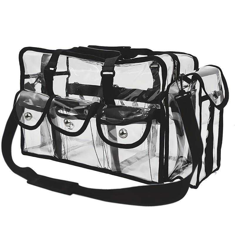 Large Capacity High Quality Pvc Makeup Bag - Portable Cosmetic Organizer With Multiple Compartments, For Travel, Beach & Outdoor Use, Sturdy Zipper Closure, Cosmetic Bag