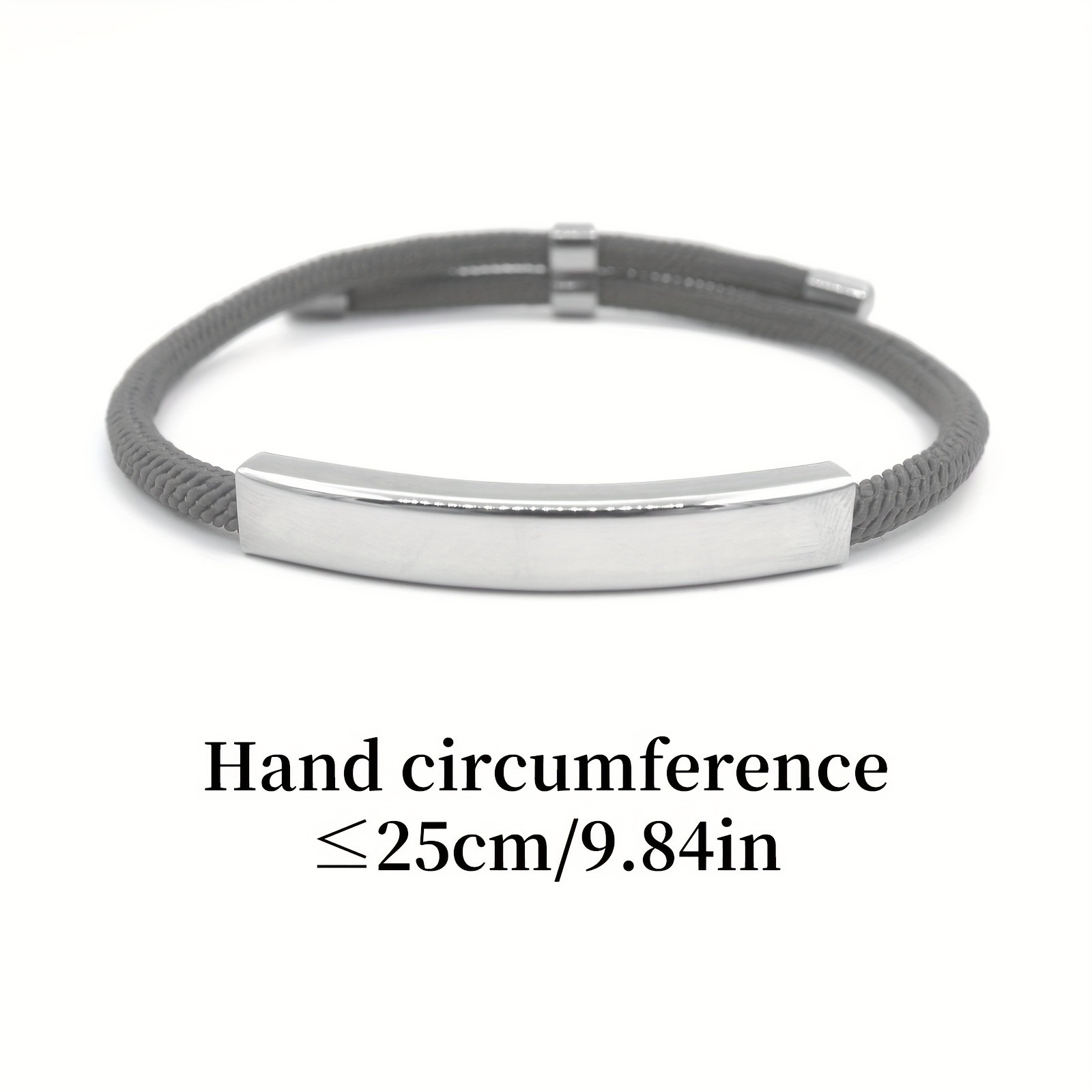 Adjustable Braided Pet Bracelet with Engraved ID