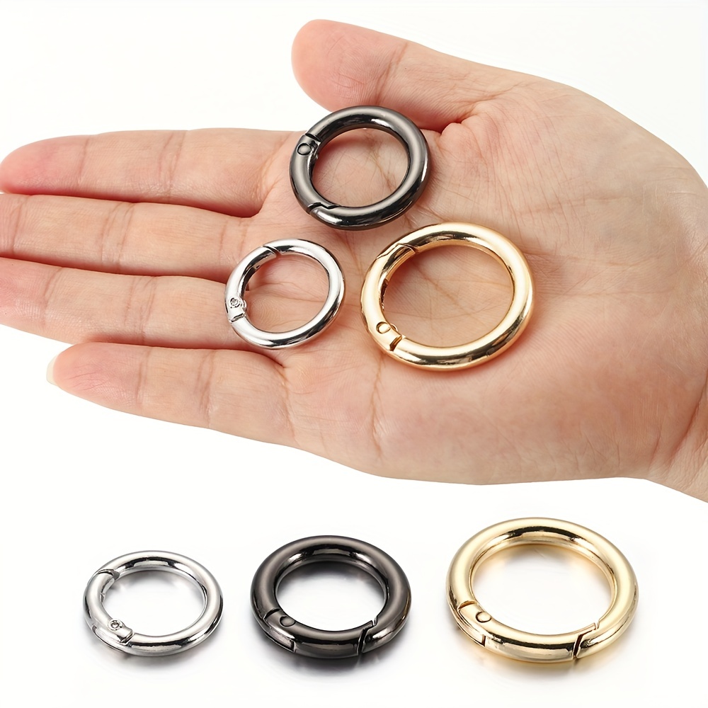Spring O Rings Round Carabiner Clip Binder Key Rings Metal - Temu