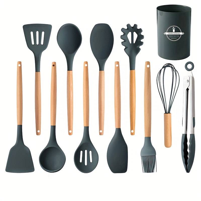 Silicone Kitchen Utensil Set Essential Kitchen Gadgets For - Temu