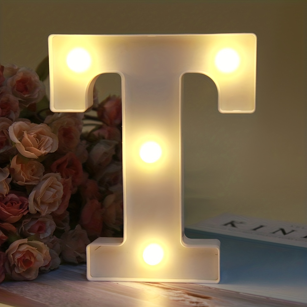 Alphabet Letter Led Lights Luminous Number Lamp Decor - Temu