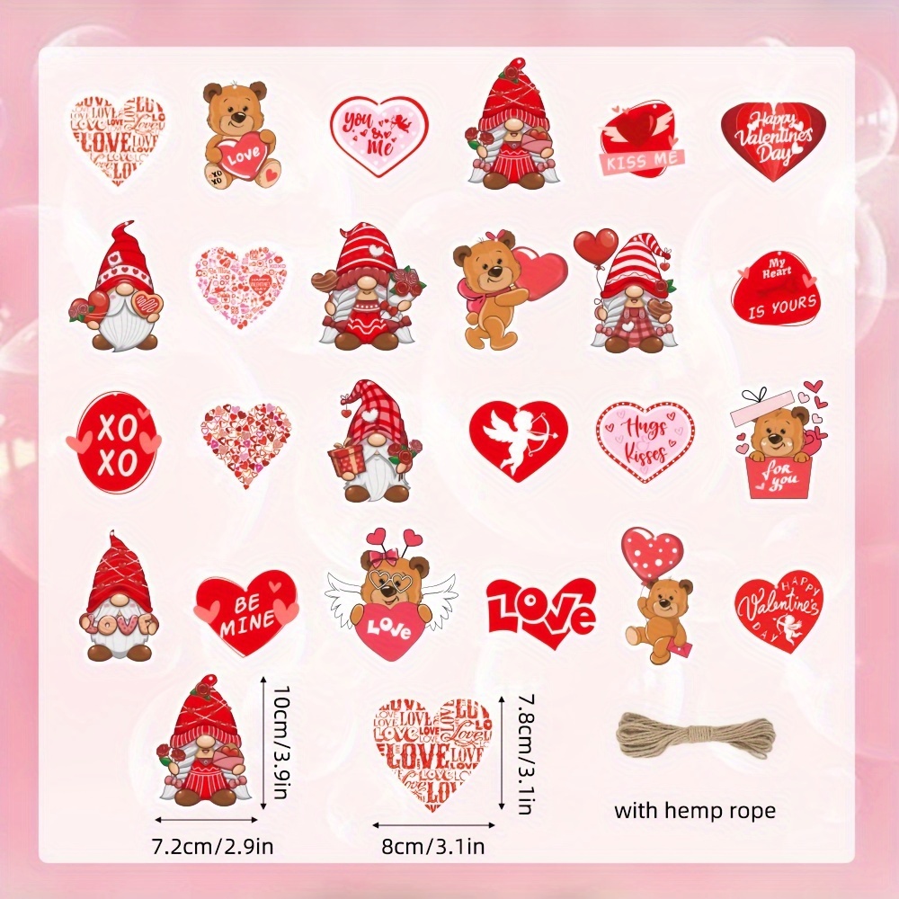 24 Pezzi, Ornamenti A Forma Di Cuore Per San Valentino, Ornamento Sospeso  Vintage Per San Valentino, Dolci Decorazioni A Forma Di Cuore, Decorazioni