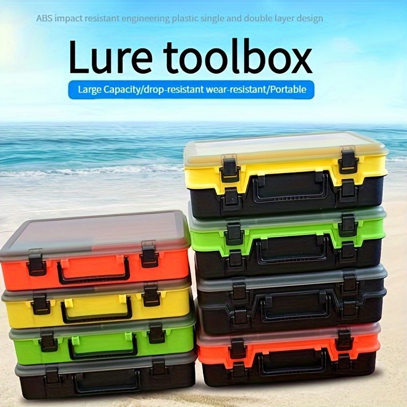 Portable Double Layer Fishing Tackle Organizer Box With - Temu