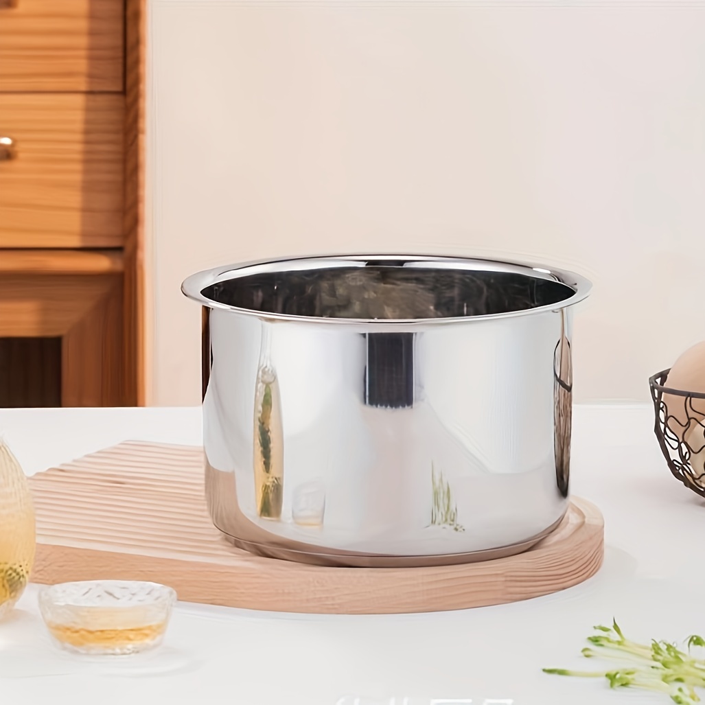 Stainless Steel Pressure Cooker Liner, Stainless Steel Inner Pot - 6  Quarts, Ready To Eat Ip-pot-ss304-60, Non Stick Pot Thickened, Electric  Pressure Cooker Liner, No Coating - Temu