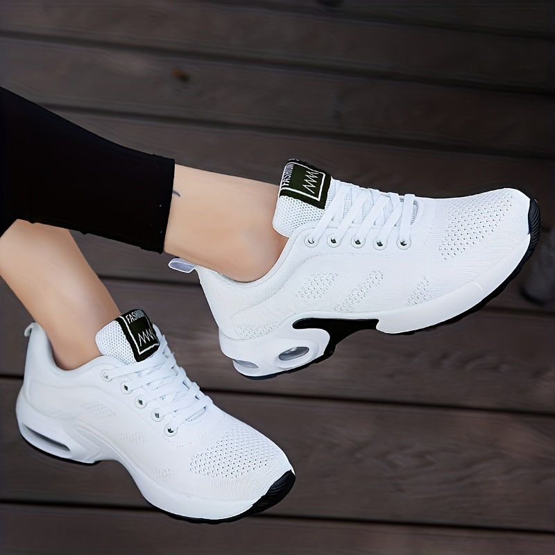 Womens Air Cushion Sole Chunky Sneakers Lace Up Running Shoes Womens  Footwear | Shop Now For Limited-time Deals | Temu United Kingdom