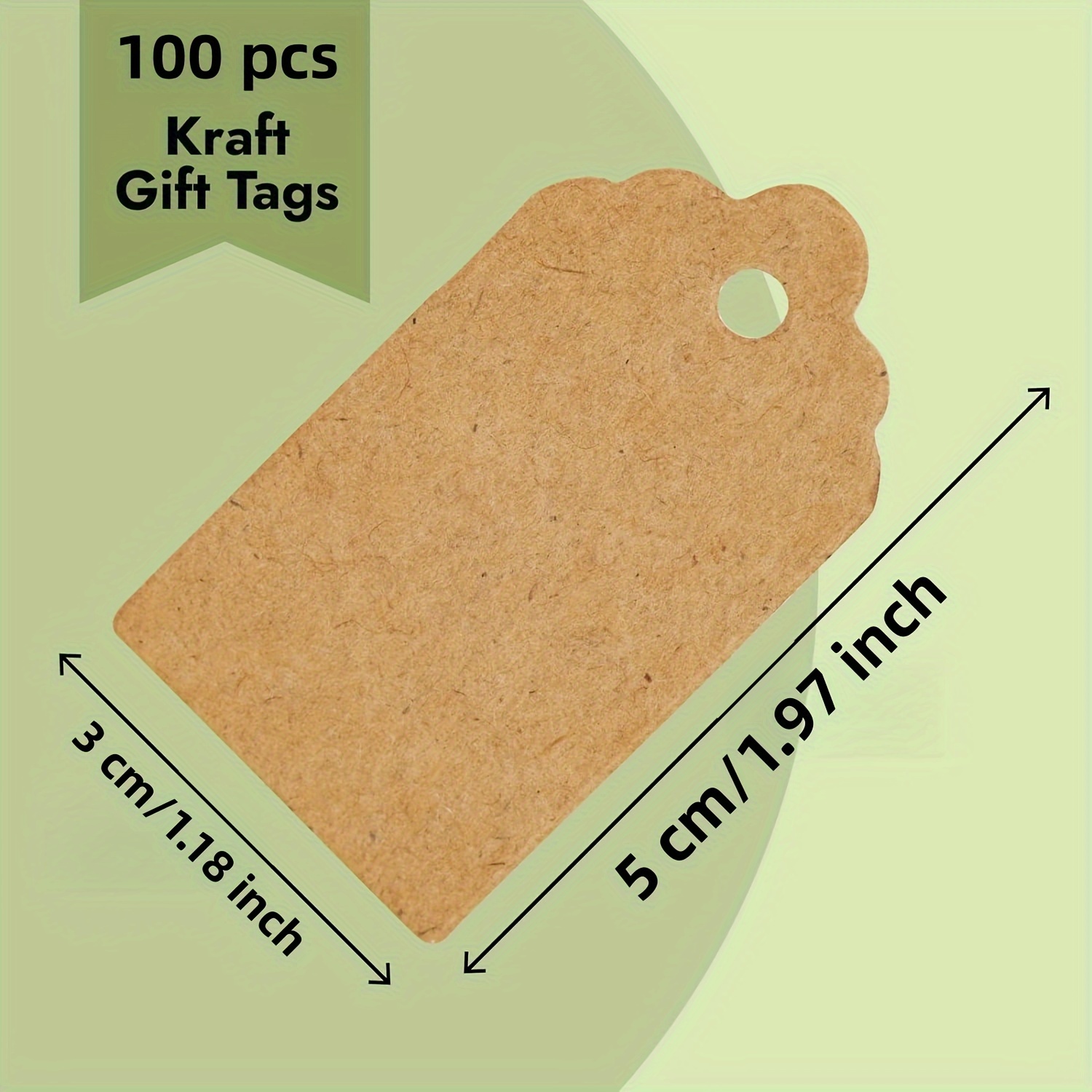 5*3cm 100pcs Packaging Label Brown Kraft /black/white Paper Tags