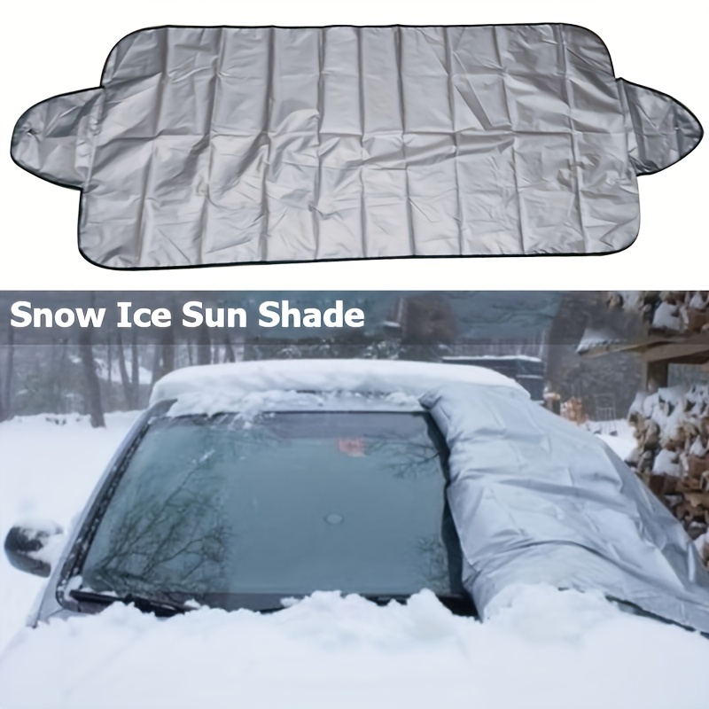 1pc Demi-couverture de voiture Pratique Neige Glace Uv Capot de voiture  Couverture de protection Pare-brise Couverture de neige Couverture de  protection avant