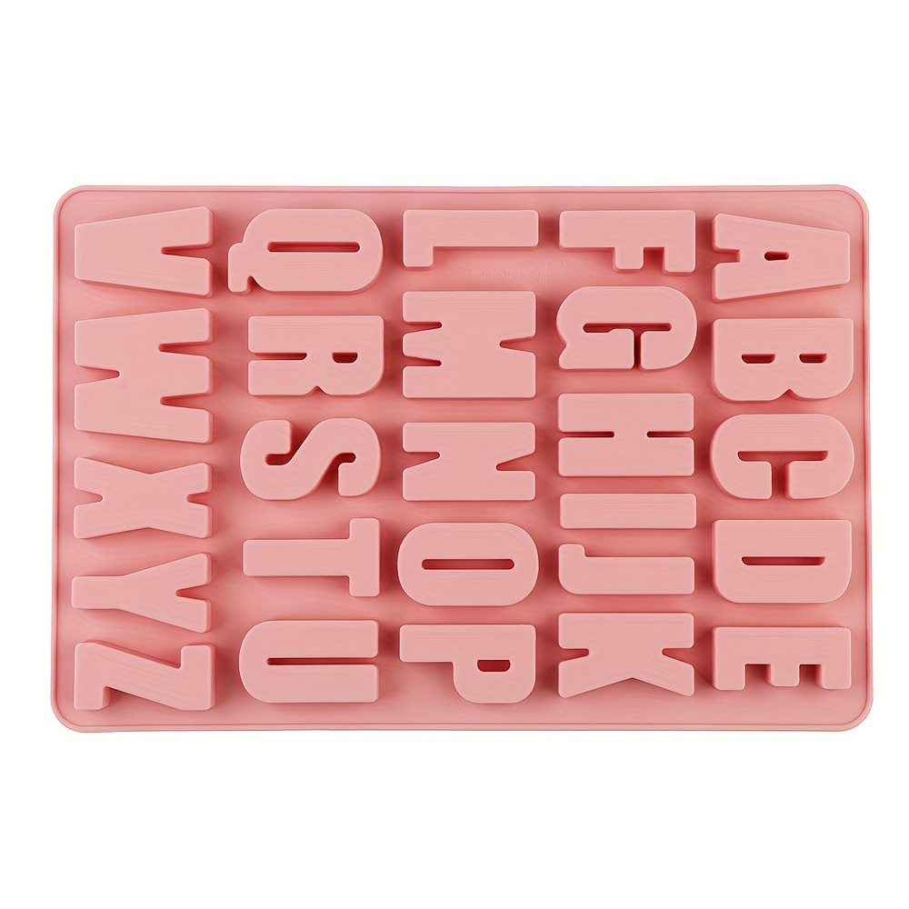 26 Large Letter Silicone Molds - Pink