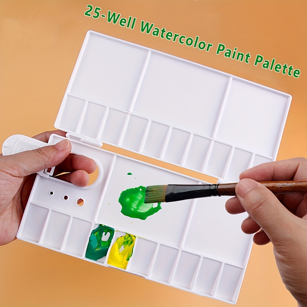 Airtight Watercolor Palette, Paint Palette with Lid & 20 Wells & 5 Mixing  Areas, Empty Paint Pallet, Folding Paint Tray for Watercolor, Acrylic, and  Other Water-Based Pigments - Yahoo Shopping